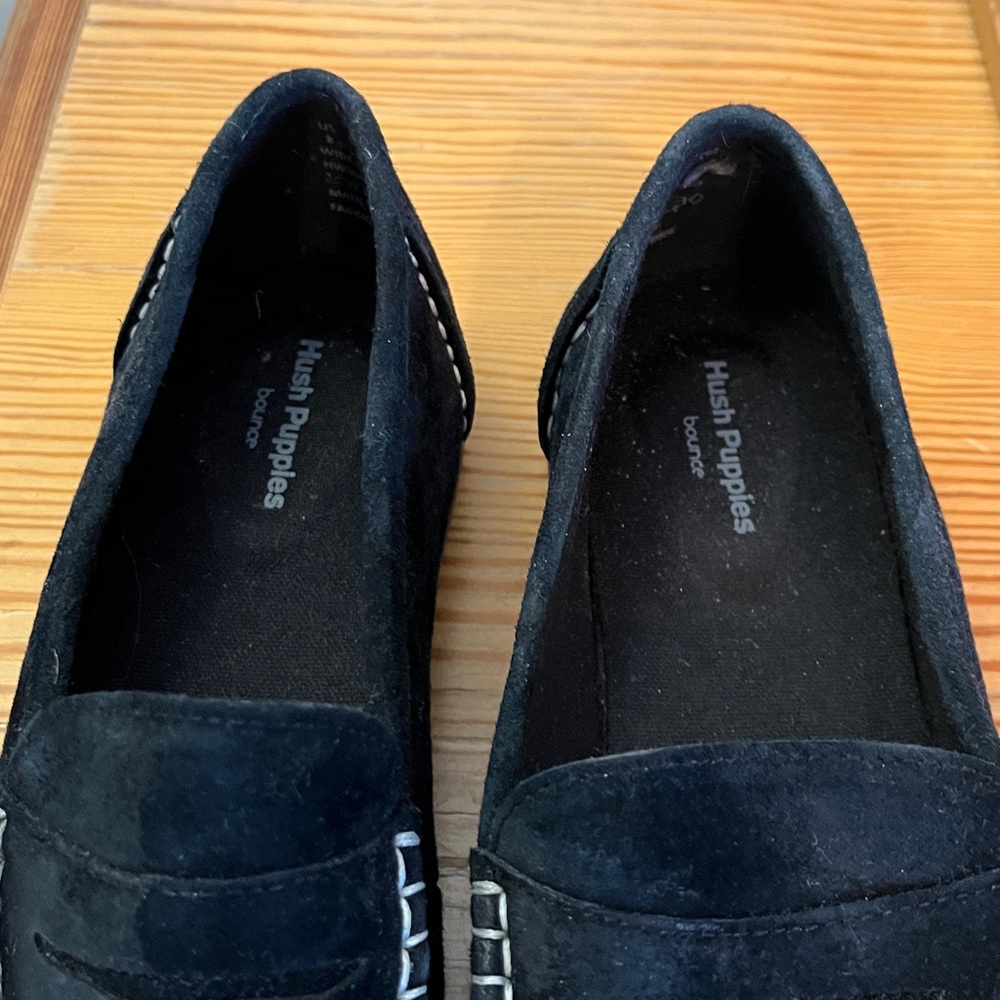 Hush Puppies Bounce Wren Black Suede Penny Loafer Sz 8 NWOB - Picture 9 of 14
